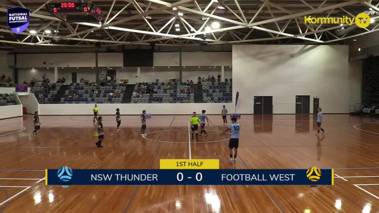 Replay: Football NSW Thunder v Football West (Youth Men QF)  - 2025 National Futsal Championships Day 4