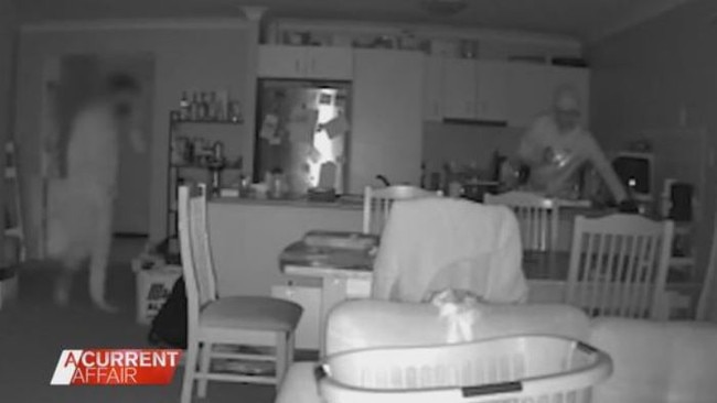 Cameras near the kitchen picked up the thieves, with police still searching for those responsible. Picture: A Current Affair/ Nine