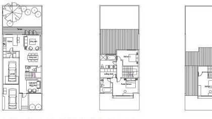 A drawing of a dwelling in the proposed residential subdivision on Boondah Rd, Warriewood. Picture: Buchan Group