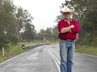 ACTION REQUIRED: Murphys Creek man Peter McPaul believes a 'give way' sign is a poor choice for the new Paynters Loop Road, which is part of the Toowoomba Second Range Crossing development. Picture: Ali Kuchel