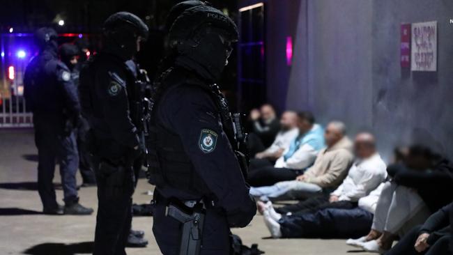 Moments after the raid in Yennora. Picture: NSW Police