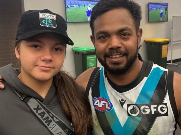 Ayvah Rioli with uncle Willie Rioli, who has been a strong mentor as she seeks a career pathway in basketball.