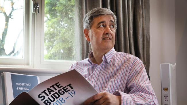 Treasurer Rob Lucas sought to draw stark contrasts with the priorities of the former Labor government. Picture: Dean Martin/AAP