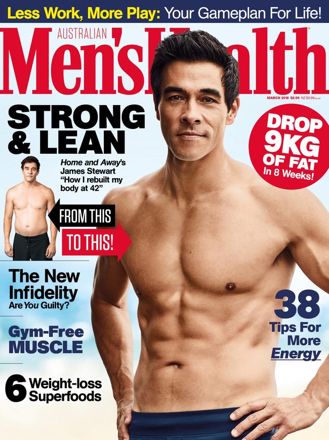 James Stewart Men’s Health cover.