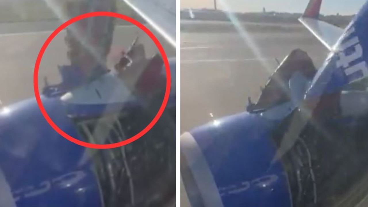 Terrifying video filmed from plane window