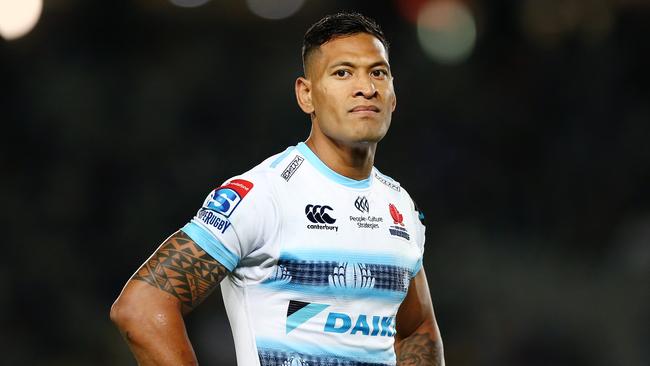 Israel Folau was warned by RA about sharing his controversial beliefs. Picture: Getty