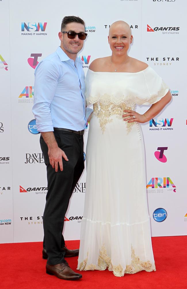 James Beverley and Catherine Britt at the 2015 Aria Awards held at The Star in Pyrmont. Picture: Christian Gilles