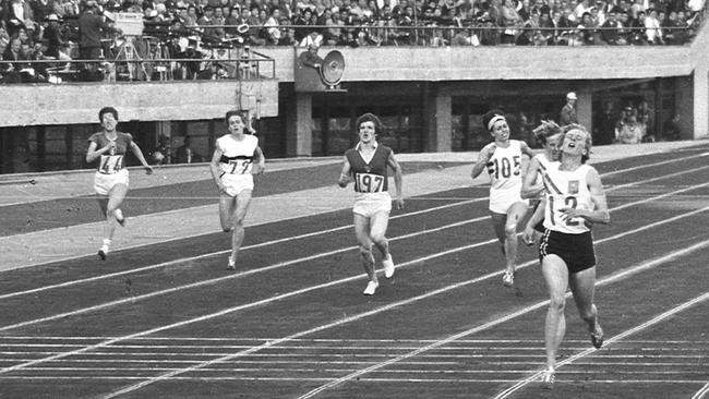 Betty Cuthbert won the first women’s 400m at the 1964 Tokyo Olympics. Picture: United International Press