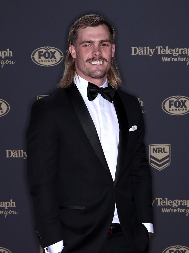 Ryan Papenhuyzen of the Storm rocks his iconic mullet. Picture: Jason McCawley/Getty Images