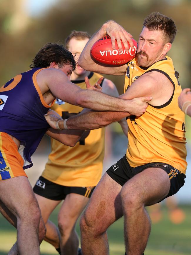 Isaac Muller, right, was in Albury’s best players against North Albury. Picture Yuri Kouzmin