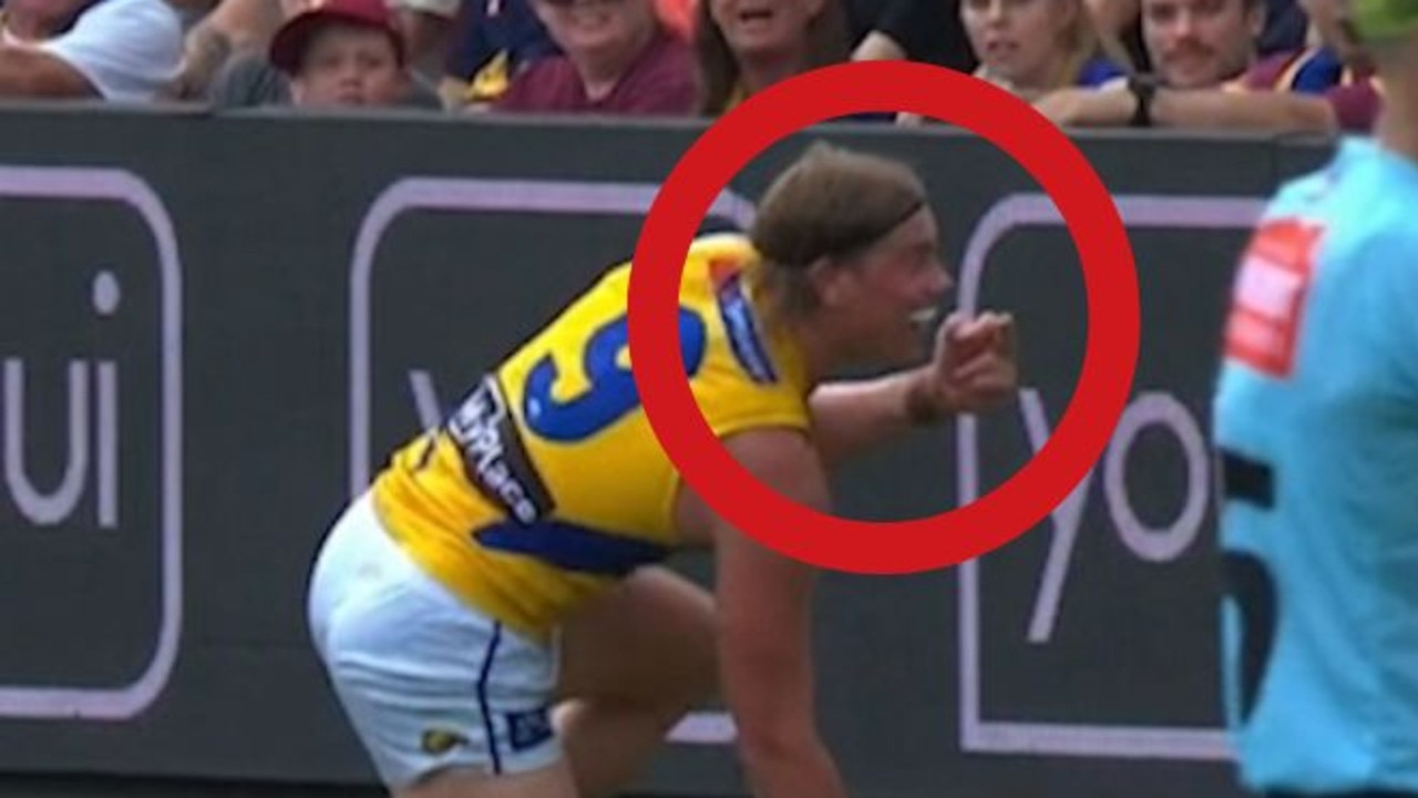 AFL star caught out flipping off heckler