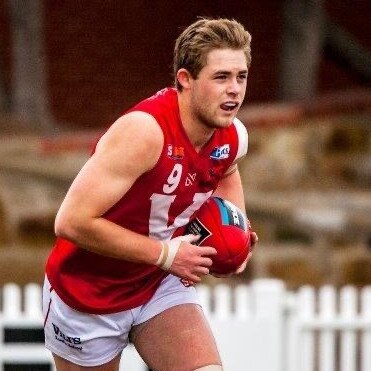 Potential AFL draftee Jamison Murphy in action for North Adelaide’s under-18 side. Picture: Peter Argent