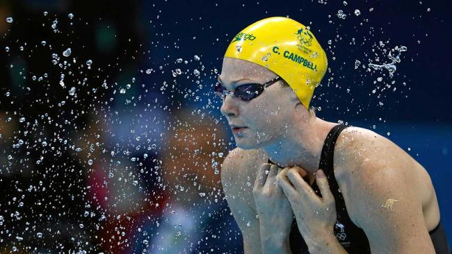 RIO DE JANEIRO, BRAZIL - AUGUST 13:  Cate Campbell of Australia prepares ahead of the Women's 50m Freestyle Final on Day 8 of the Rio 2016 Olympic Games at the Olympic Aquatics Stadium on August 13, 2016 in Rio de Janeiro, Brazil.  (Photo by Clive Rose/Getty Images). Picture: Clive Rose