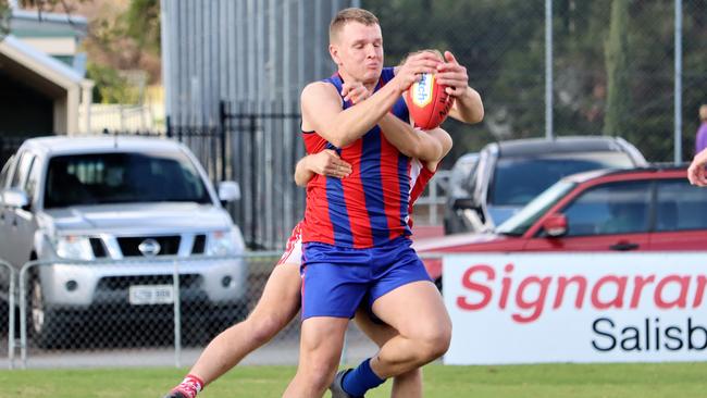 Hope Valley's Daniel Nobes in action. Picture: Lisa Wright