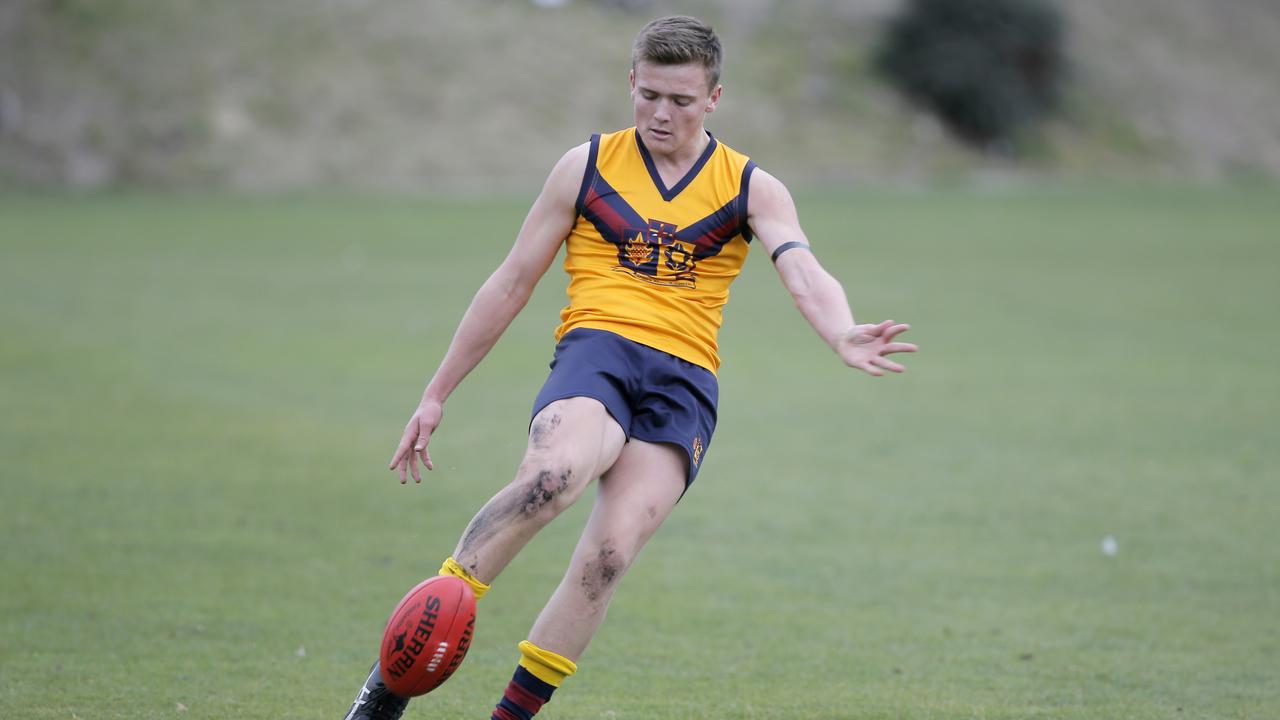 Hutchins 1st XVIII versus Scotch Oakburn in the Sports Association of Independent Schools Australian Rules grand final. Picture. PATRICK GEE