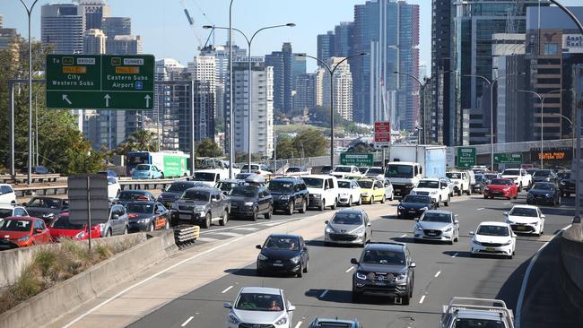 Sydney’s peak hour traffic compares unfavourably to other less car-reliant cities. Picture by Damian Shaw