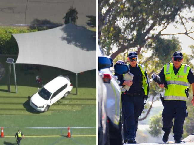 A child has died and multiple others have been injured after a car crashed into a primary school in Melbourne’s inner east. 