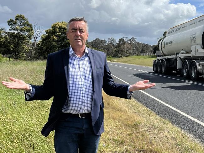 Sign of the times? Roadside signs which advertised the start of stalled Federal Government-funded safety projects on the Princes Hwy have been removed because Minister Catherine King has taken almost 200 days for a 90 day review of infrastructure. Lives are at risk