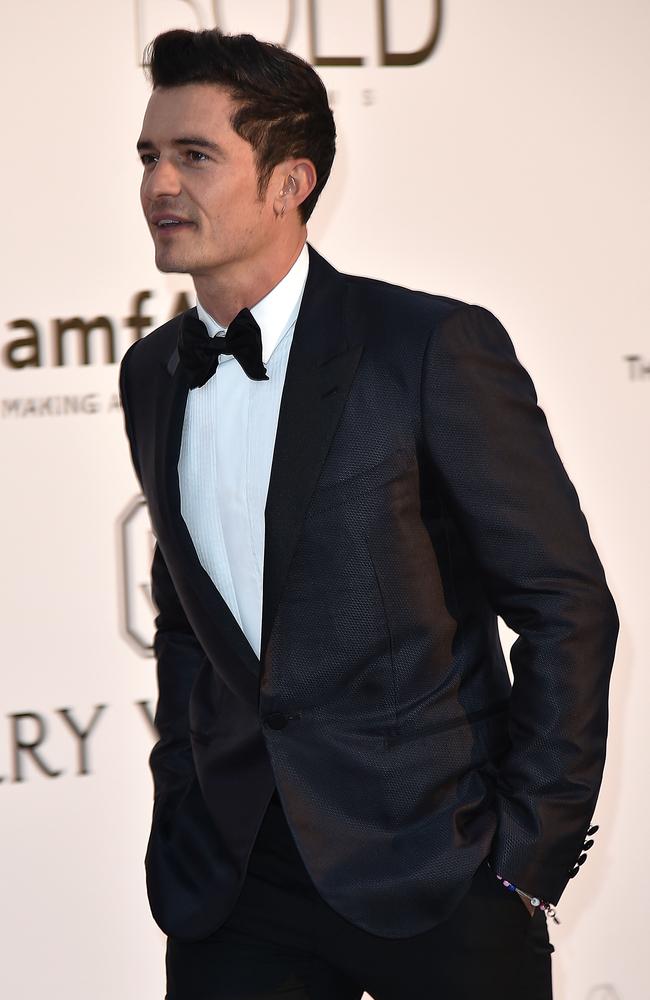 British actor Orlando Bloom arrives for the amfAR’s 23rd Cinema Against AIDS Gala on May 19, 2016 in Antibes, southeastern France. Picture: AFP PHOTO / ALBERTO PIZZOLI