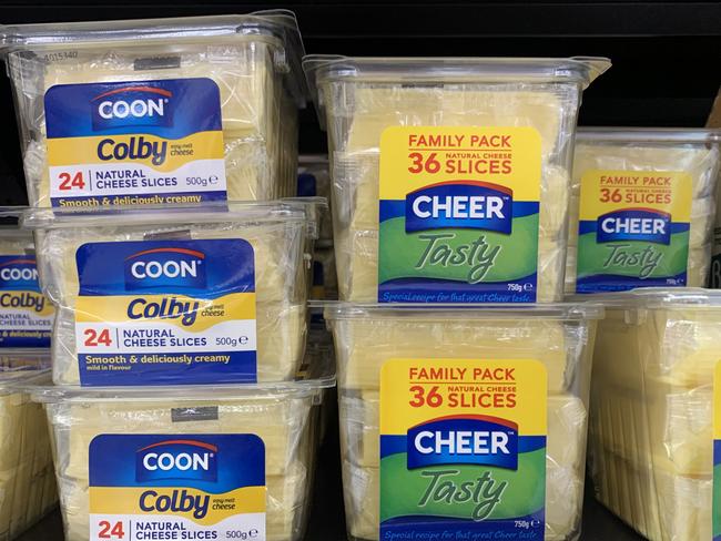 Coon cheese was replaced by the Cheer brand in 2021. Pictures: Benedict Brook/Stephen Hagan.