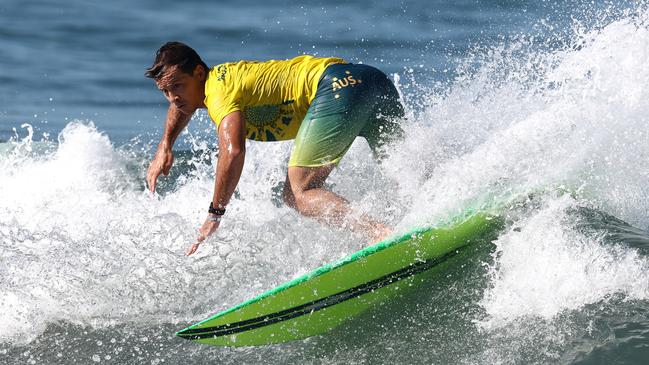 Julian Wilson takes part in Tokyo Olympic Games at Tsurigasaki beach. Picture: Getty Images