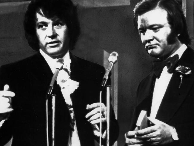 Bert Newton with actor Michael Cole. Picture: Supplied