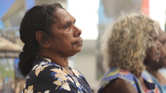 Elders and senior women at the launch of the new justice initiatives for Groote Archipelago on Friday February 2. Picture: Zizi Averill