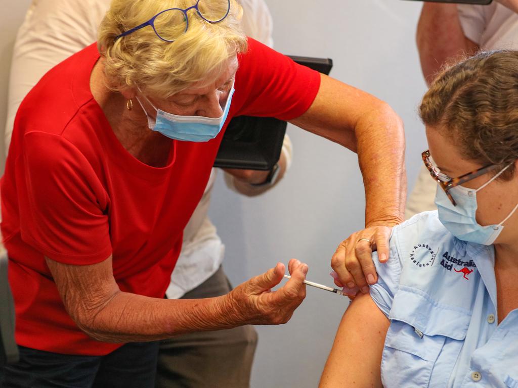 Ms Manison said vaccination rates in Tennant Creek was “frustratingly, disappointingly low”. Picture: Glenn Campbell