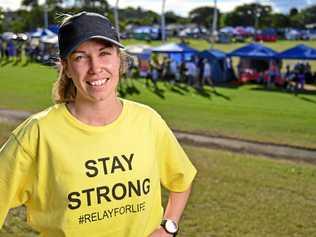 STAY STRONG: Angela Howgego took part in Ipswich's Relay for Life event at Limestone for the first time on the weekend. Picture: Cordell Richardson