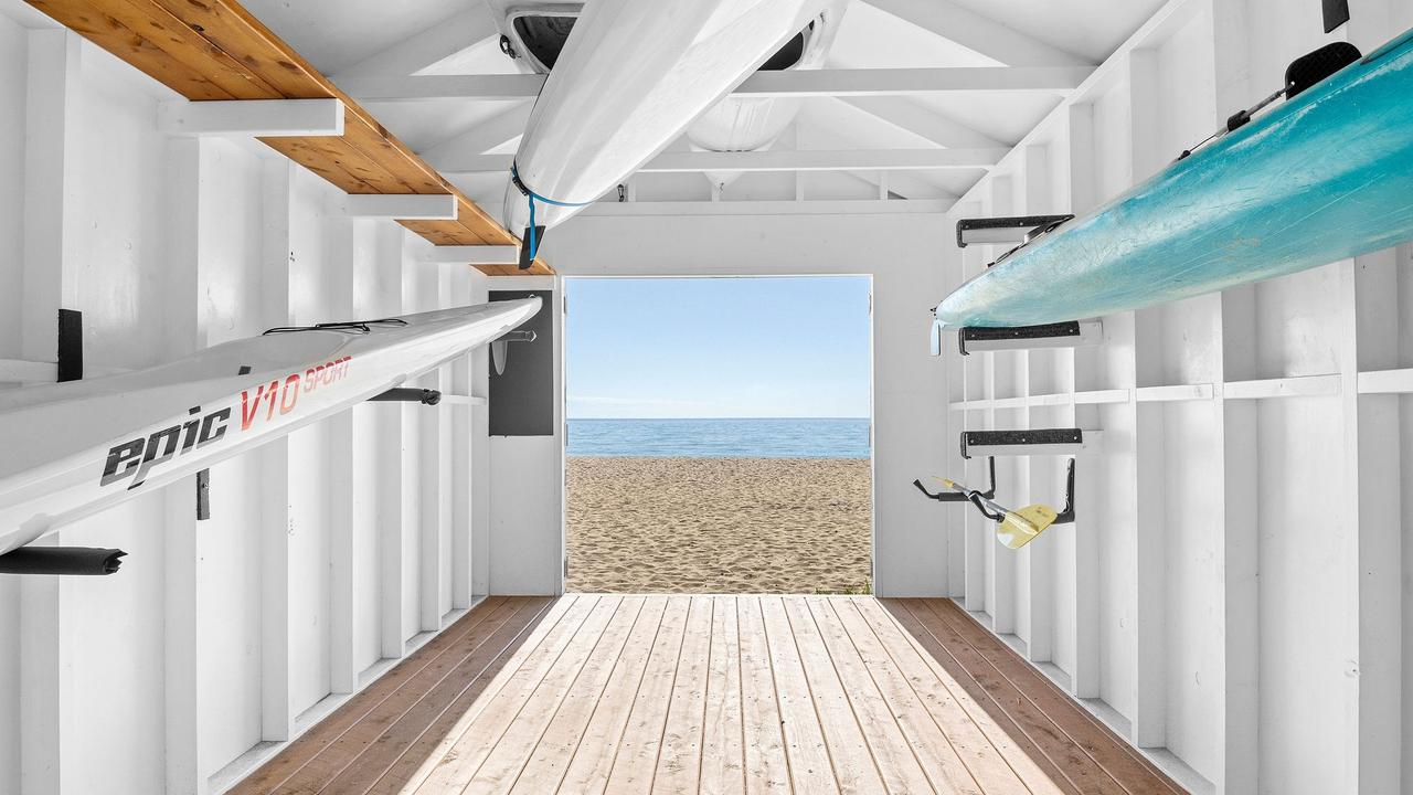 The inside is minimalist and modern.