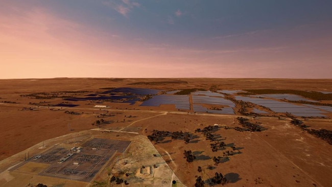 The Wandoan South Battery Energy Storage System project is almost completed, which will power 57,000 Queensland homes in connection with a solar farm. Picture: Vena Energy