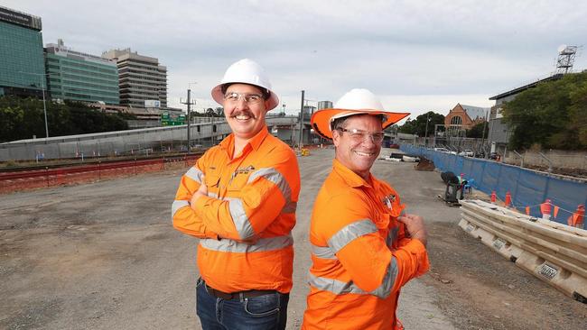 Plant operators Luke Garton and Jason Nattress. Picture: Annette Dew