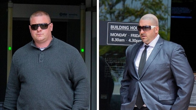 Steven Edward Smith (left) and Wayne Smith leave Southport Courthouse.