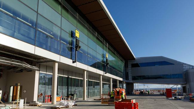 Construction progress on a terminal at the Western Sydney Airport. Picture: NewsWire / Max Mason-Hubers