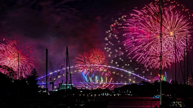 Last year’s fireworks display from Point Piper in Sydney’s eastern suburbs. Picture: NCA NewsWire/ Seb Haggett