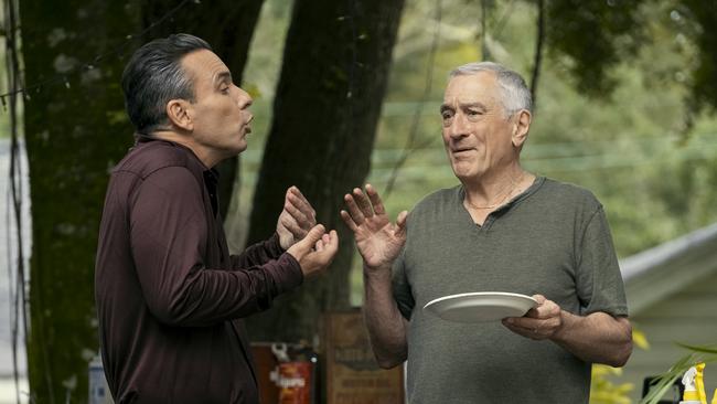 Sebastian Maniscalco as Sebastian and Robert De Niro as Salvo in a scene from the movie About My Father. Picture: Dan Anderson