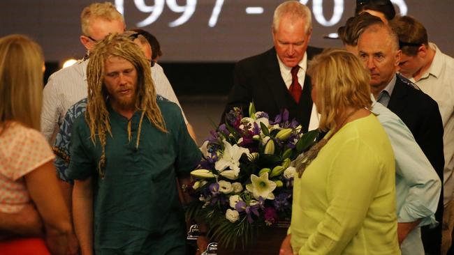 Jayden pictured at his brother’s funeral. The family has said they’ll “continue their heavenly adventures together”.