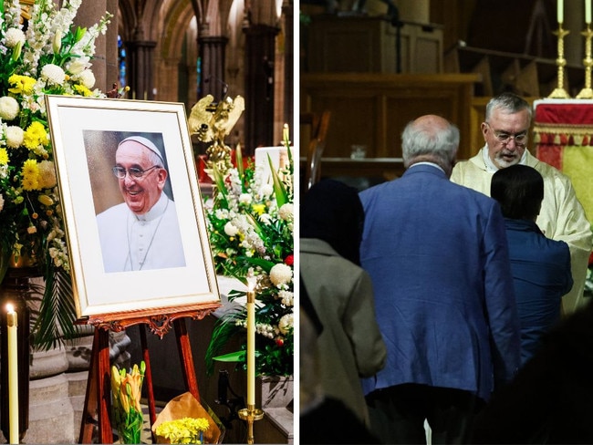 Pope death Sydney Melbourne mourners