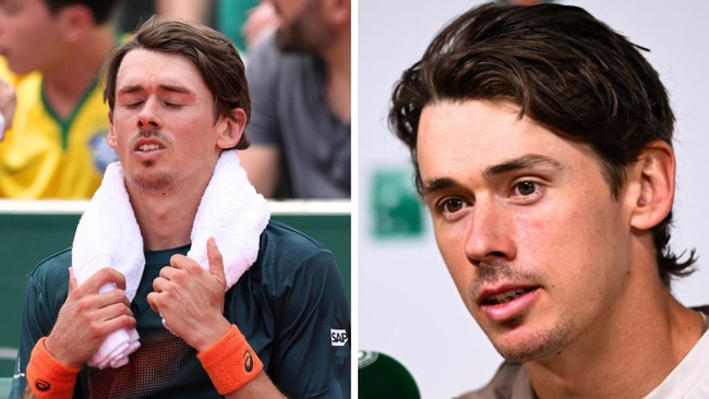 Alex de Minaur crashed out in the second round of the French Open. Image: Getty