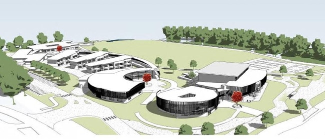 An image showing the proposed Catholic secondary college for Beams Rd, Fitzgibbon. Source: Brisbane Catholic Education