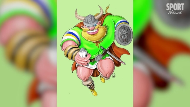 Timelapse: Boo Bailey sketches Canberra Raiders mascot poster