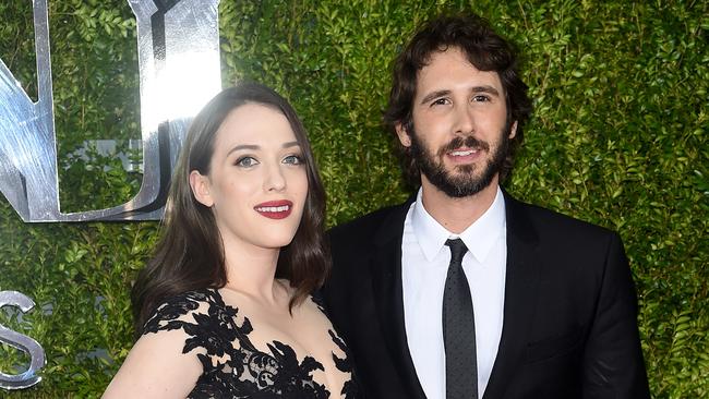 NEW YORK, NY - JUNE 07: Kat Dennings and Josh Groban attend the 2015 Tony Awards at Radio City Music Hall on June 7, 2015 in New York City. (Photo by Dimitrios Kambouris/Getty Images for Tony Awards Productions)