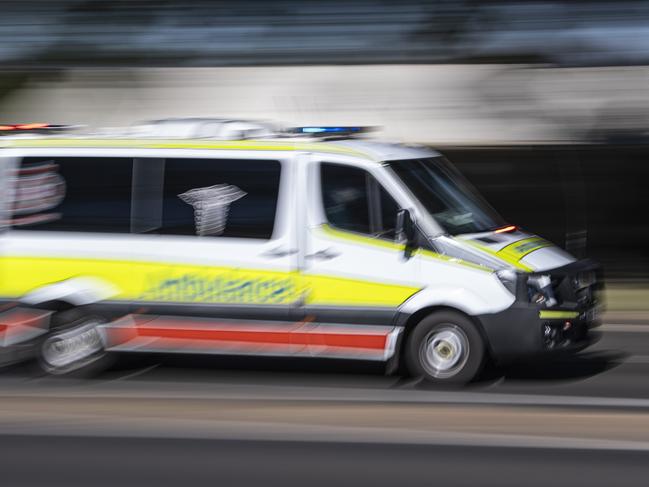 Motorcyclist rushed to hospital after crash in rural area