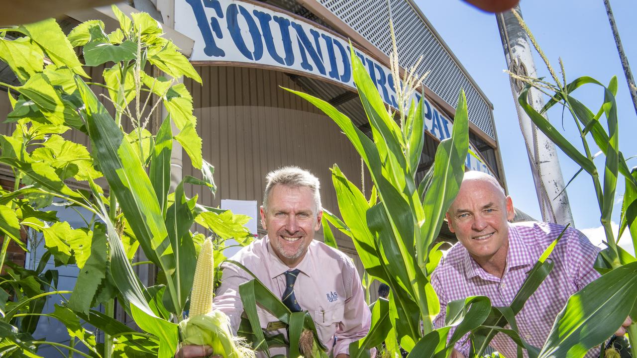 RASQ CEO Damon Phillips and Heritage Bank Corporate Communications Manager Andrew Fox at the 2021 Royal Toowoomba Show launch.