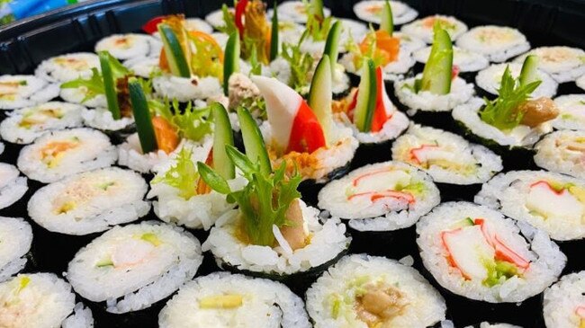 Fresh, hand-rolled sushi is made to order at Filimex Asian Store and Cafe in Brunswick West.