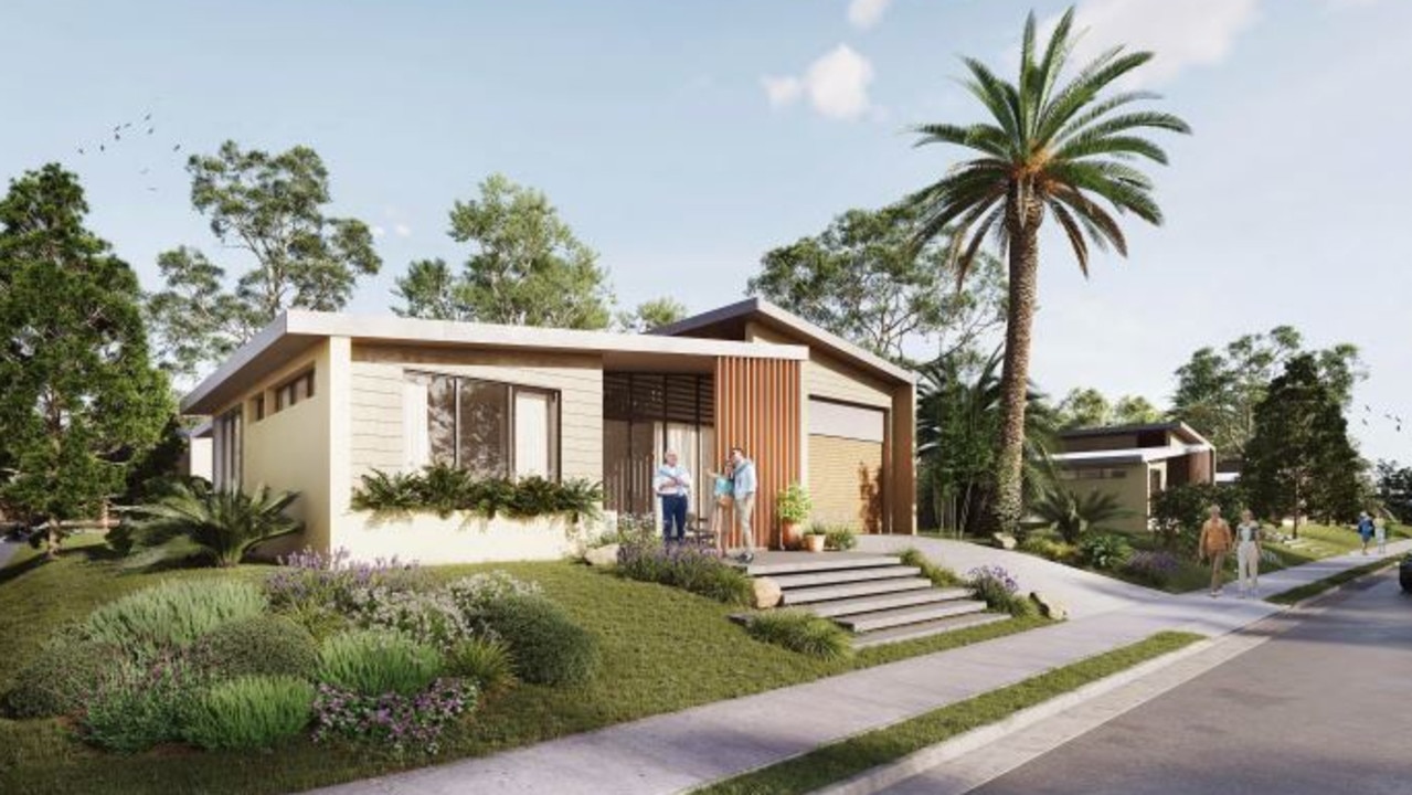 An artist's impression of a home in the 232-site relocatable home park proposed for Seaview Rd, Bargara.