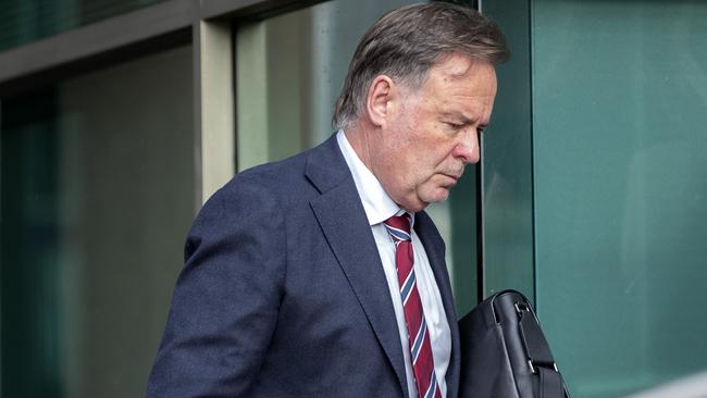 Justice Gregory Geason arrives Hobart Magistrates Court. Picture: Chris Kidd