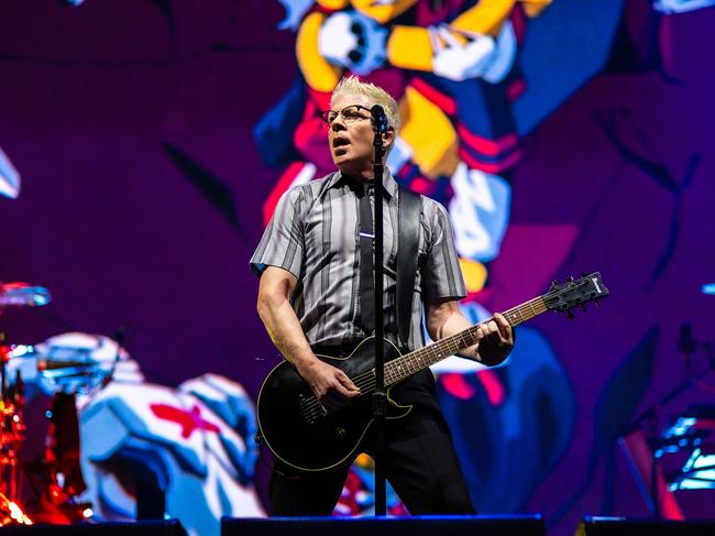 ***EXCLUSIVE FOR THE AUSTRALIAN***, Bryan 'Dexter' Holland, frontman of veteran US punk rock band The Offspring, performing on a 2024 world tour. Picture: Tijs van Leur