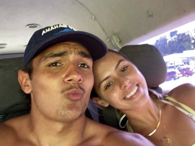 Jamarra Ugle-Hagan and Mia Fevola during their relationship. Picture: Instagram