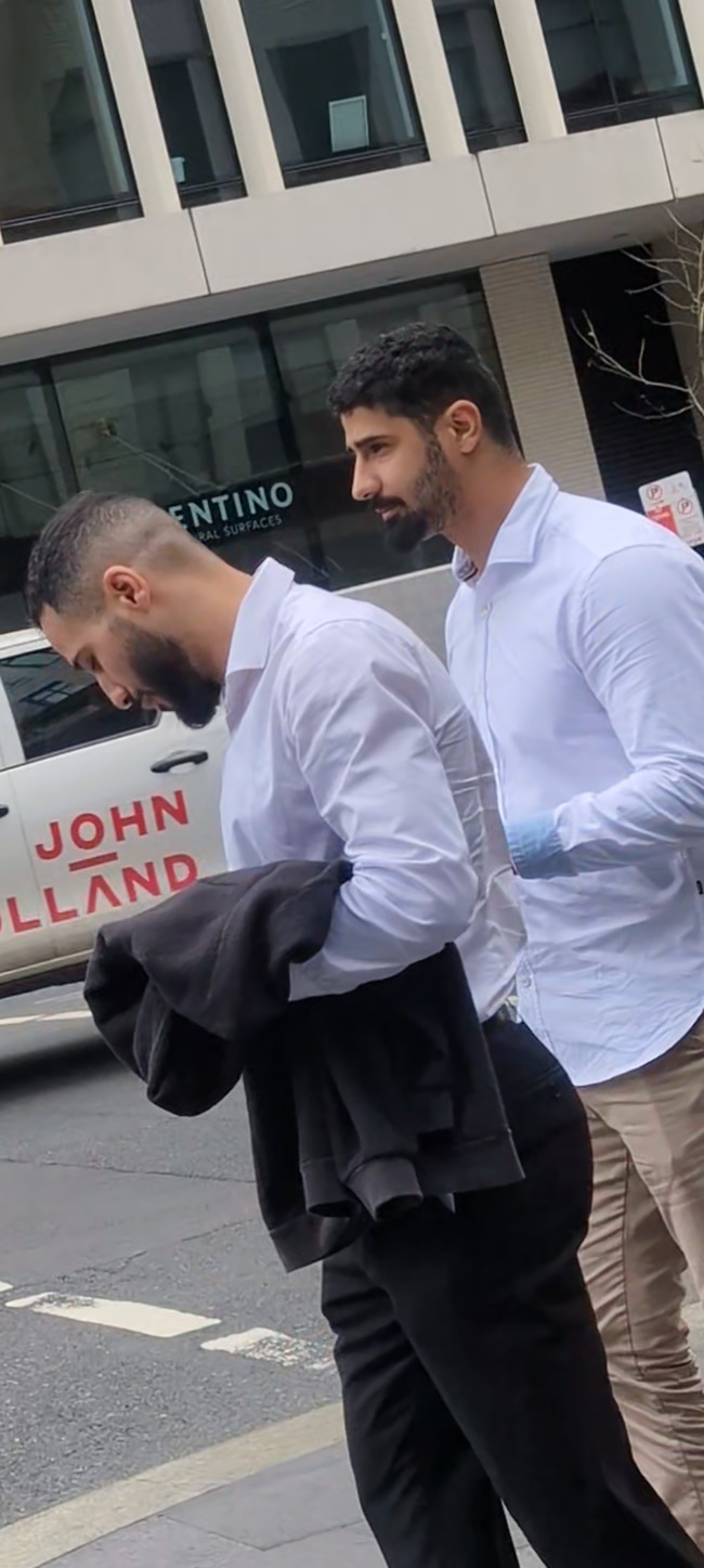 Brothers Mouhammed Misselmany and brother Moahmmed Ali ElMisselmany were charged for placing pro-Palestine posters. Picture: NewsWire / Nathan Schmidt